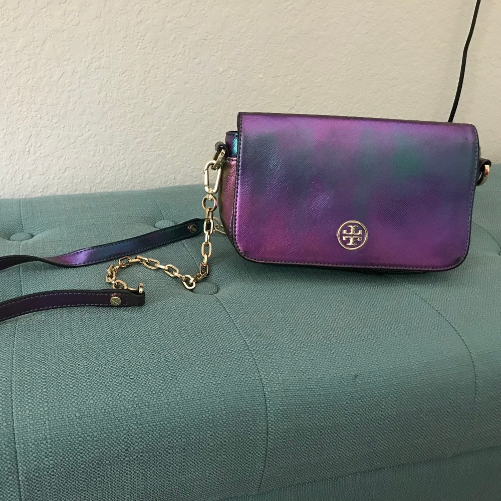 Tory Burch Crossbody - Opalescent Purple/Turquoise